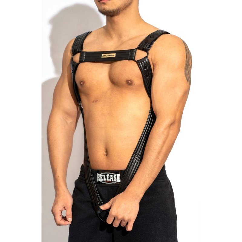 BDSMaster Harnais Sexy Harness Simili Noir